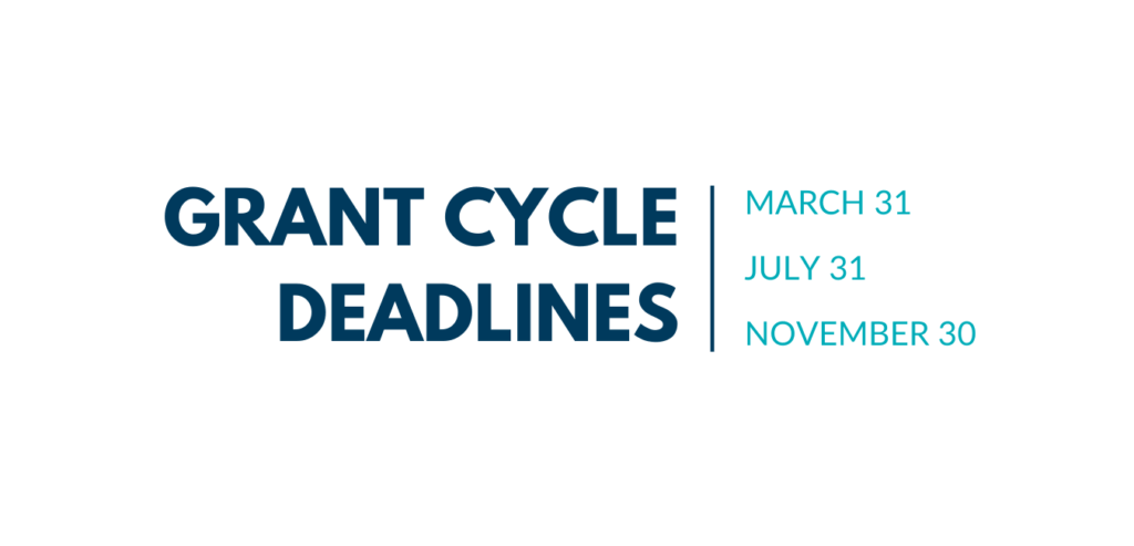 Grant Cycle Deadlines March 31, July 31, November 31